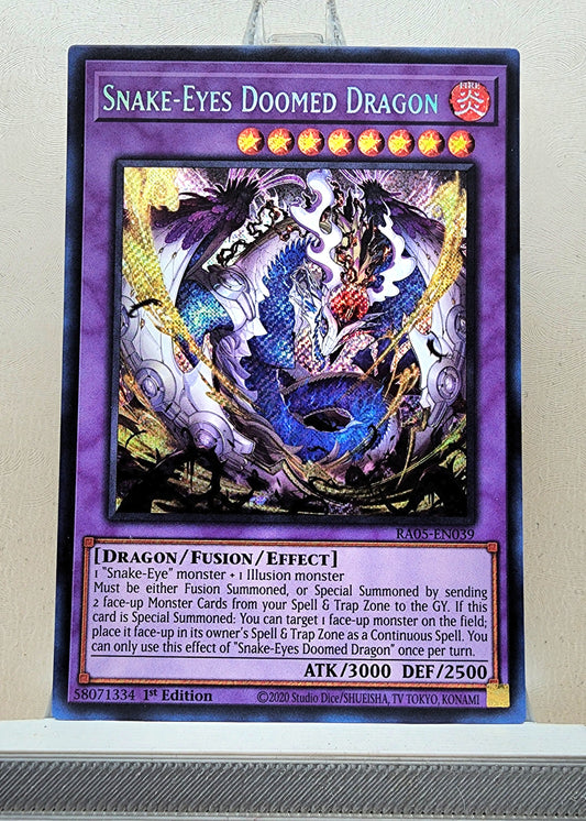 Yugioh! 1x Snake-Eyes Doomed Dragon (RA05 - Secret Rare) 1st Edition