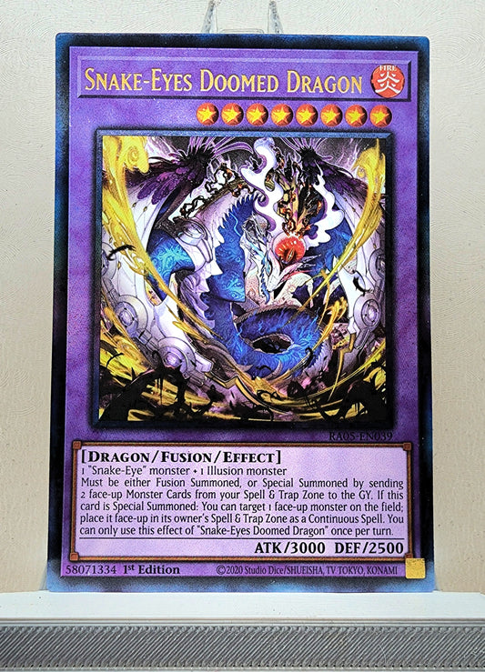 Yugioh! 1x Snake-Eyes Doomed Dragon (RA05 - Prismatic Ultimate Rare) 1st Edition