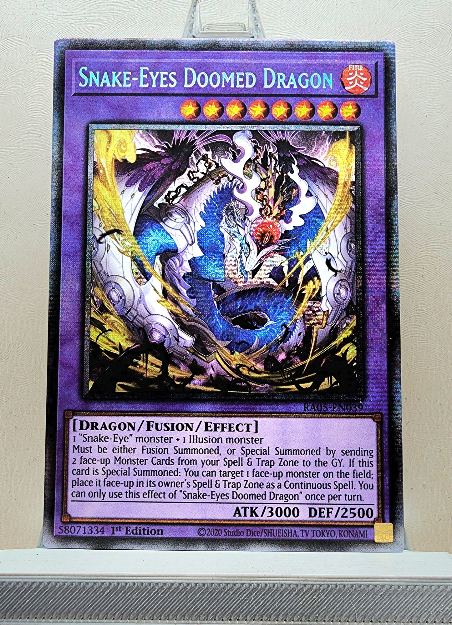 Yugioh! 1x Snake-Eyes Doomed Dragon (RA05 - Starlight Rare) 1st Edition