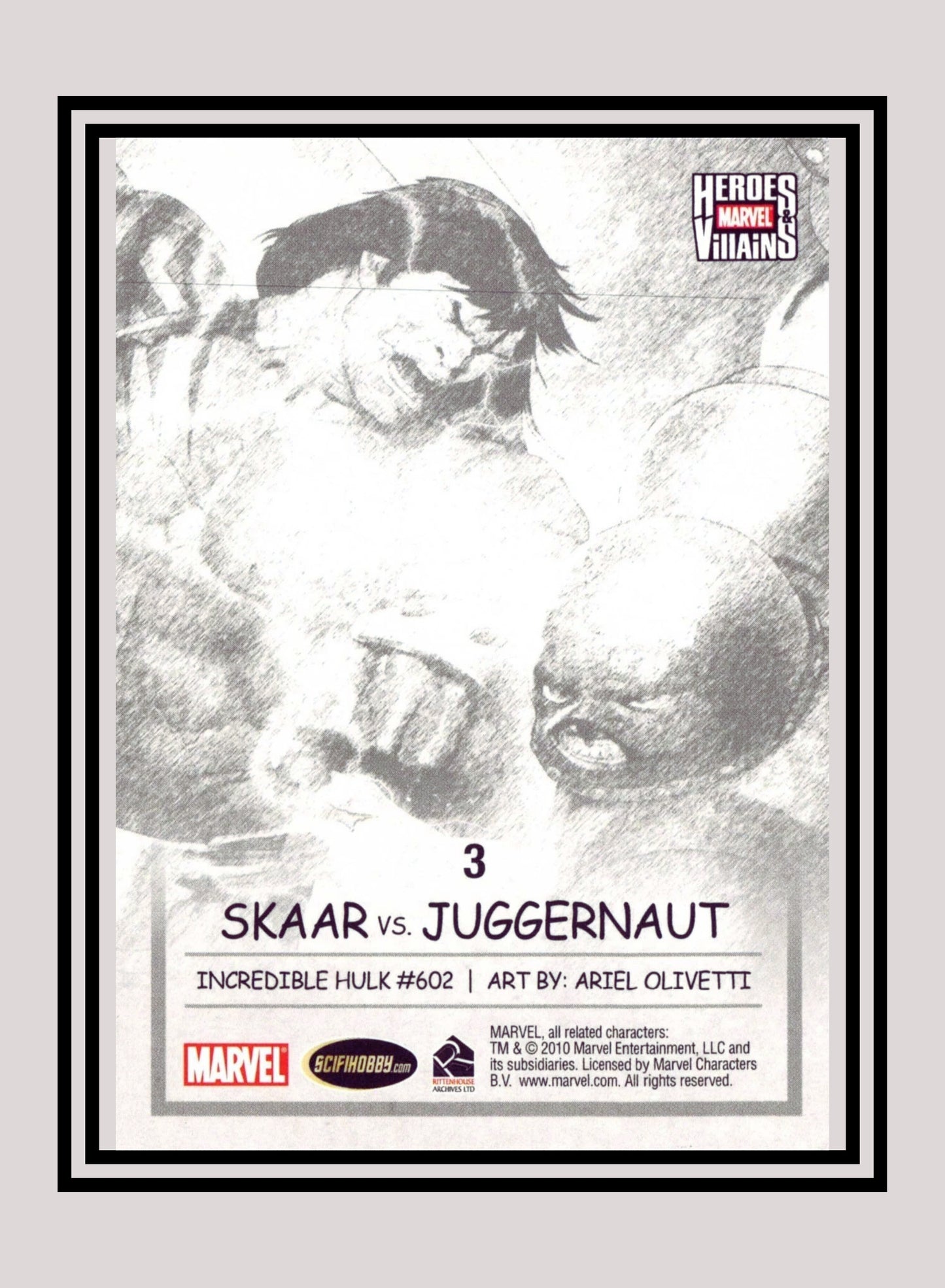 Marvel! 1x Skaar vs. Jugernaut - Base (#03 - 2010 Rittenhouse Marvel Heroes & Villains)