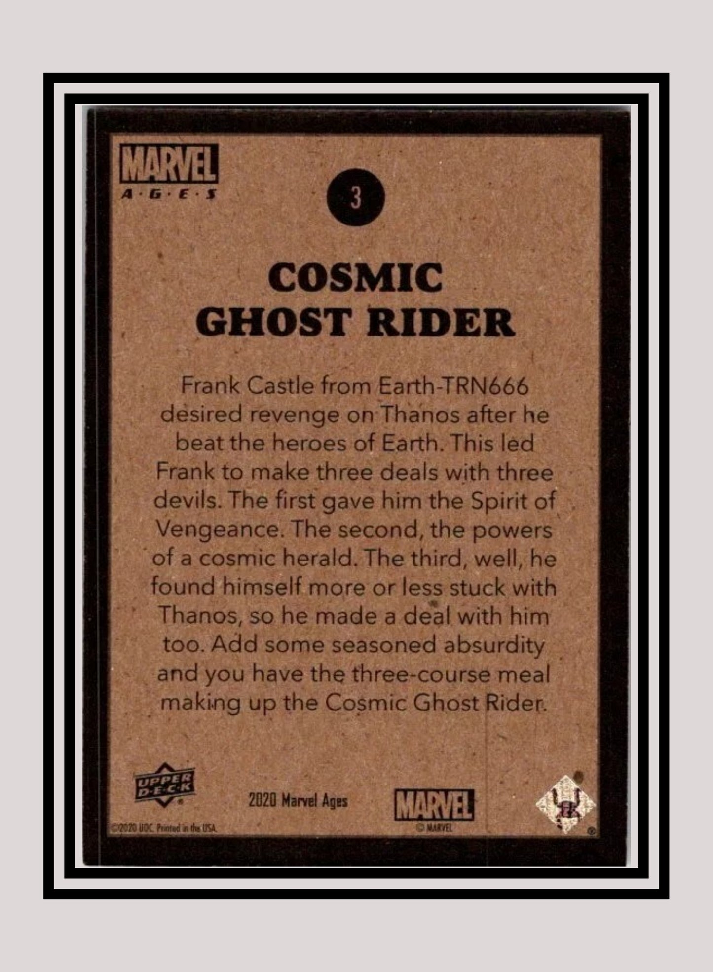 Marvel! 1x Cosmic Ghost Rider - Base (#003 - 2020 Upper Deck Marvel Ages)