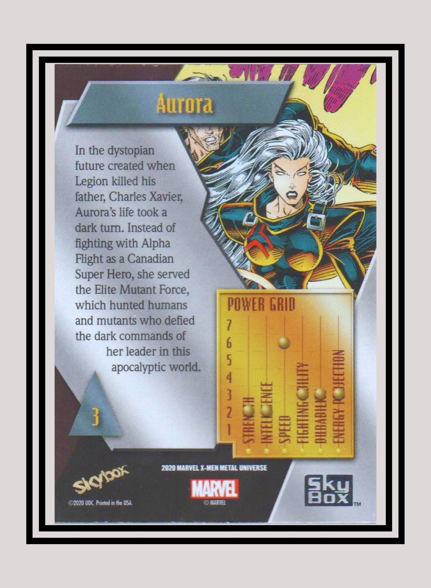 Marvel! 1x Aurora - Base Low Series (#003 - 2021 Upper Deck X-Men Metal Universe)