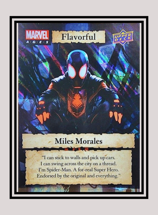 Marvel! 1x Miles Morales - Prism Refractor Flavorful (F-28 - 2020 Upper Deck Marvel Ages)