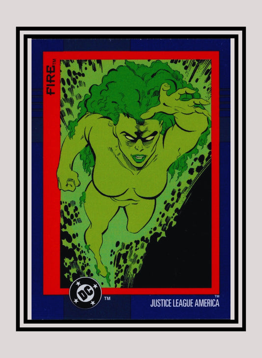 DC! 1x Fire - Base (#040 - 1993 Skybox DC Cosmic Teams)