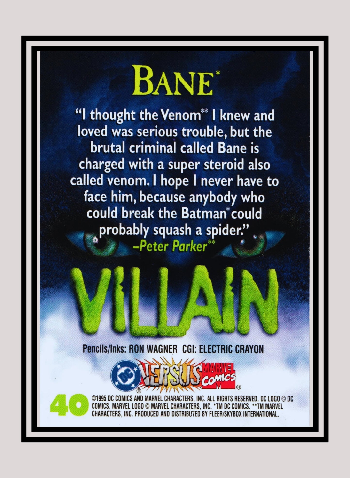 Marvel! 1x Bane - Base (#040 - 1995 Fleer DC vs. Marvel Comics)