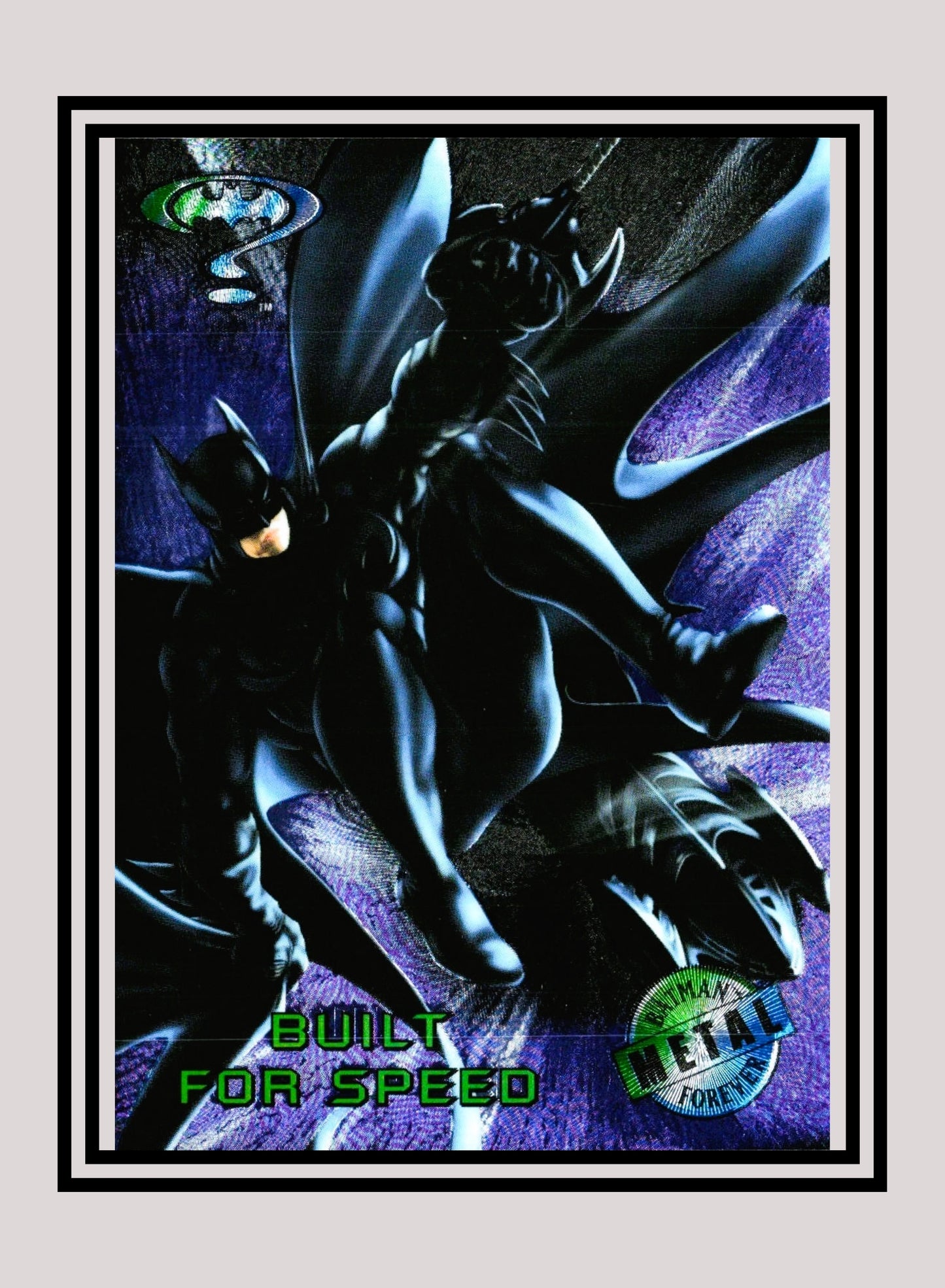 DC! 1x Built for Speed - Base Metal (#041 - 1995 Fleer Batman Forever Metal)