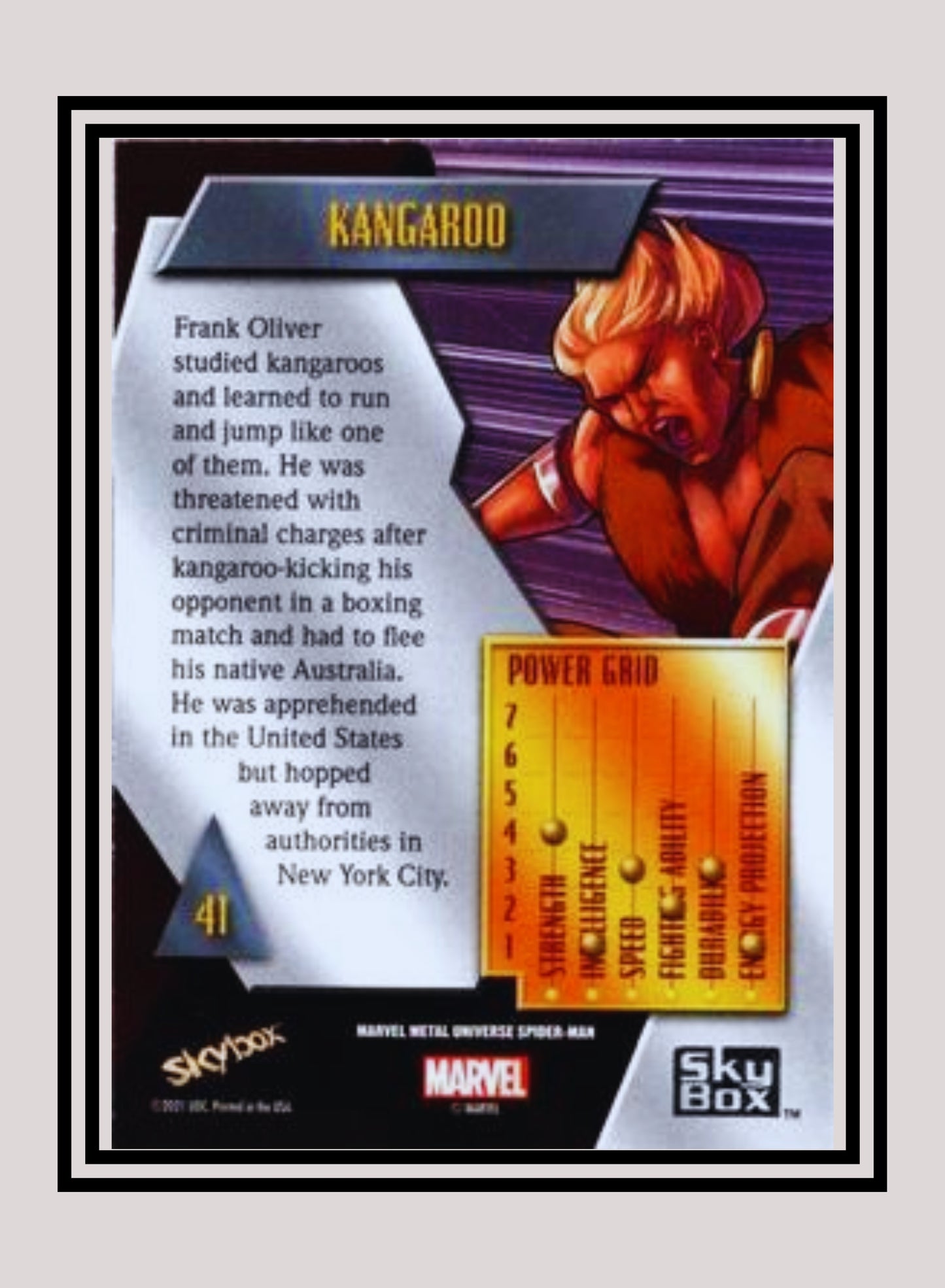 Marvel! 1x Kangaroo - Base Low Series (#041 - 2021 Upper Deck Spiderman Metal Universe)