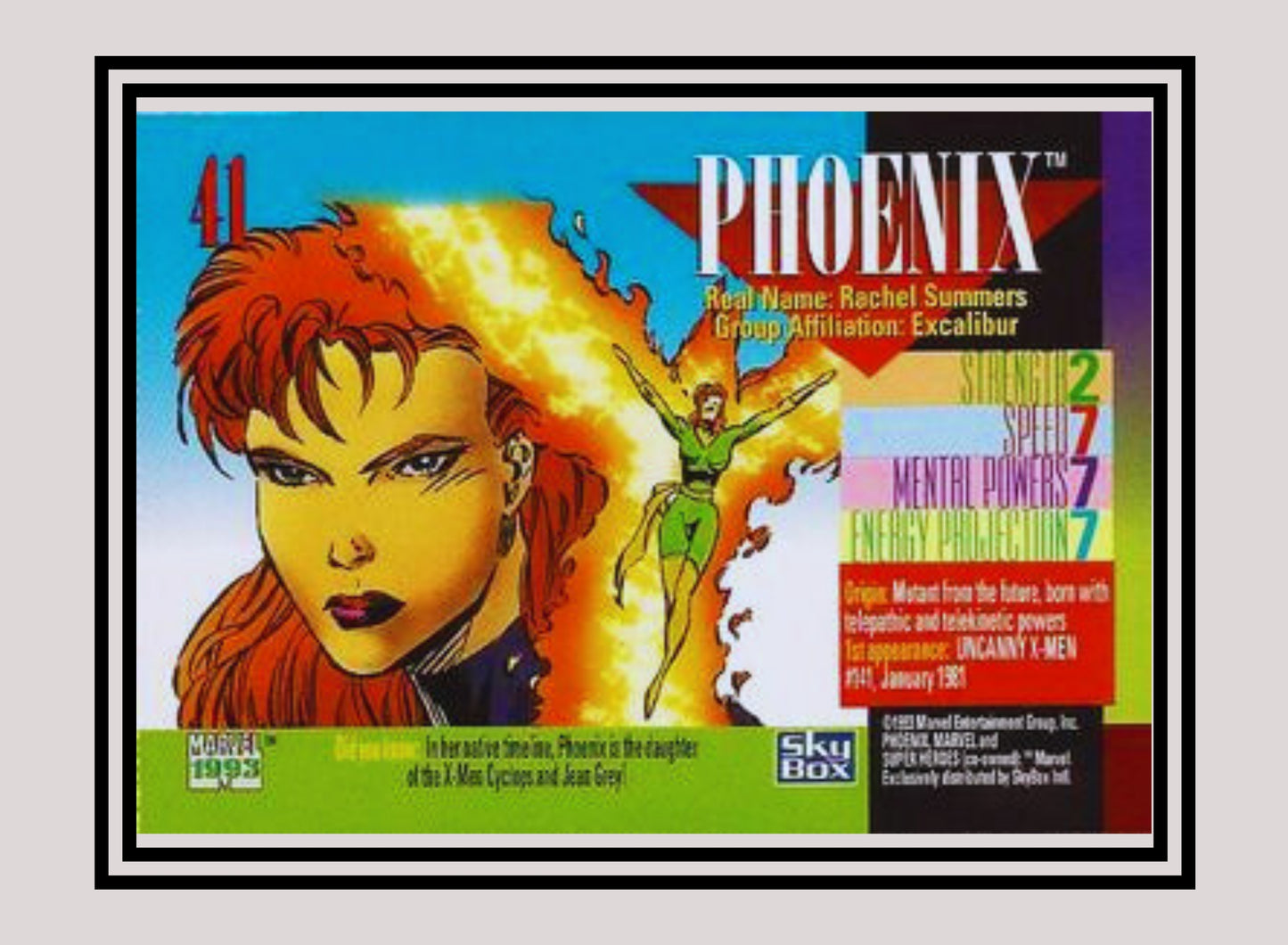 Marvel! 1x Phoenix - Base (#041 - 1993 Skybox Marvel Universe Series 4)