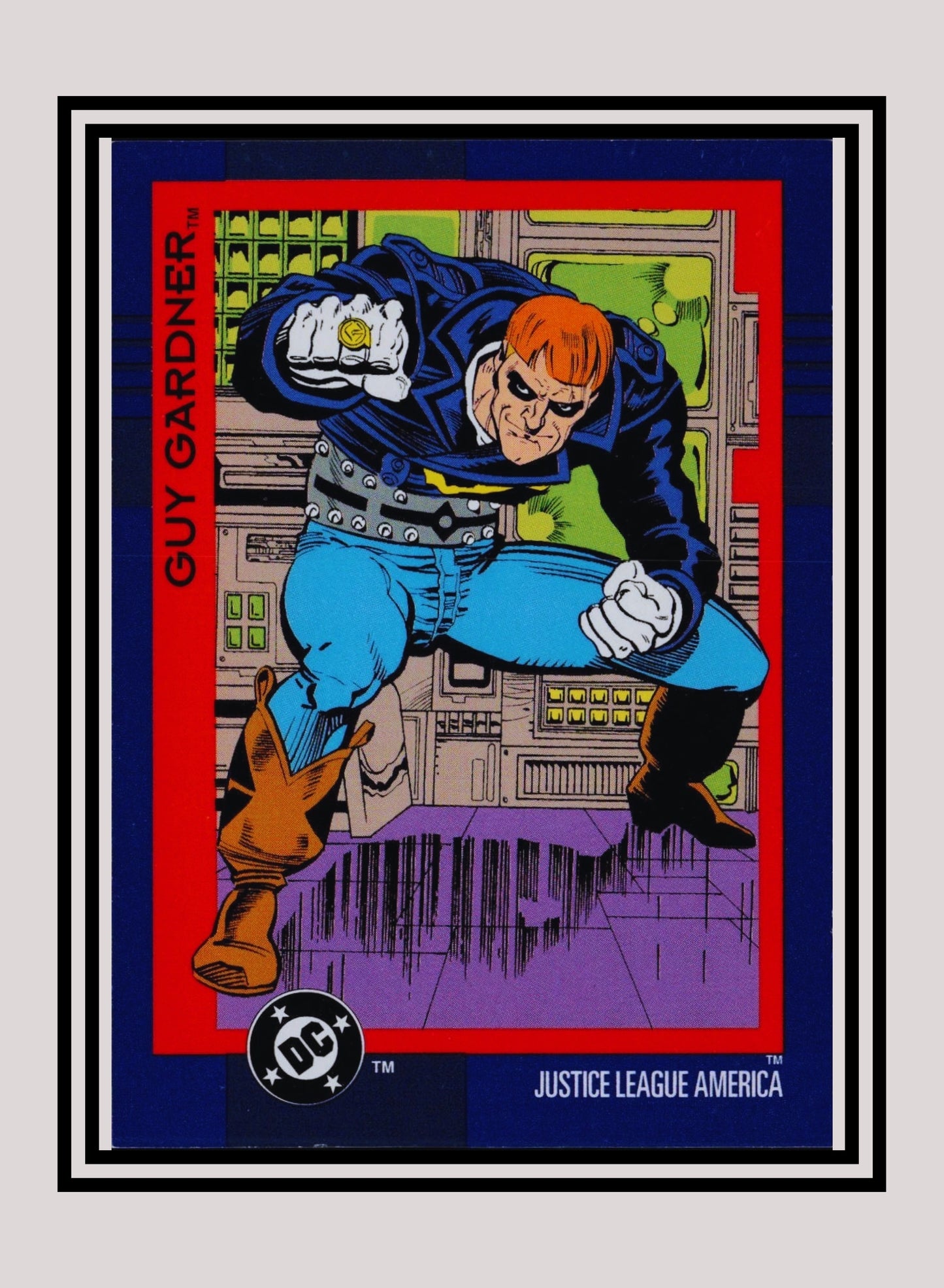 DC! 1x Guy Gardner - Base (#042 - 1993 Skybox DC Cosmic Teams)