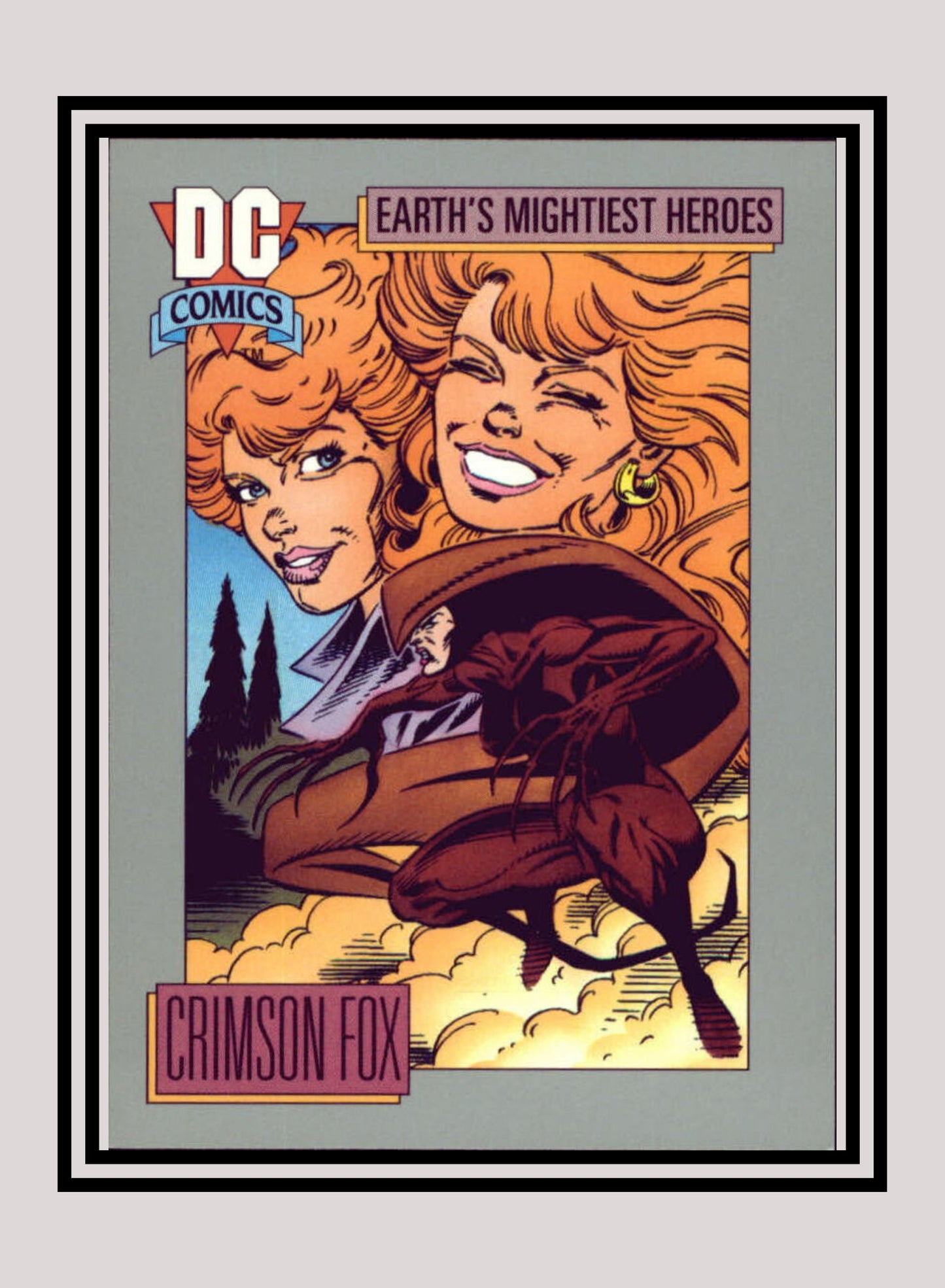 DC! 1x Crimson Fox - Base (#042 - 1991 Impel DC Cosmic Cards)