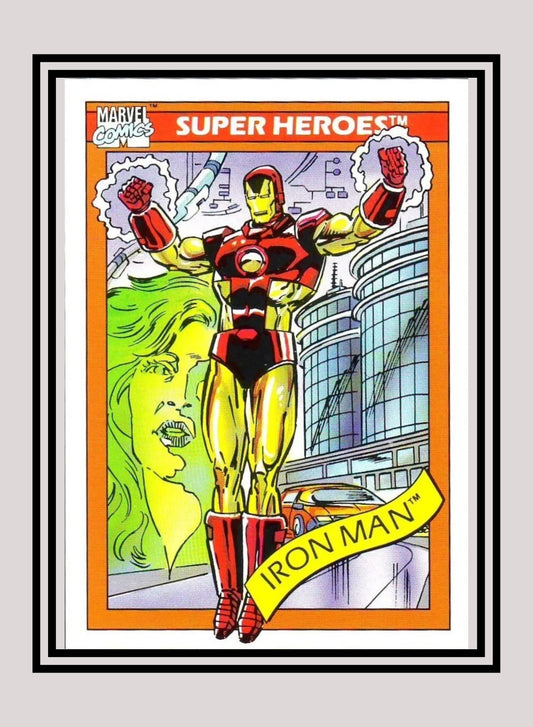 Marvel! 1x Iron Man - Base (#042 - 1990 Impel Marvel Universe Series I)