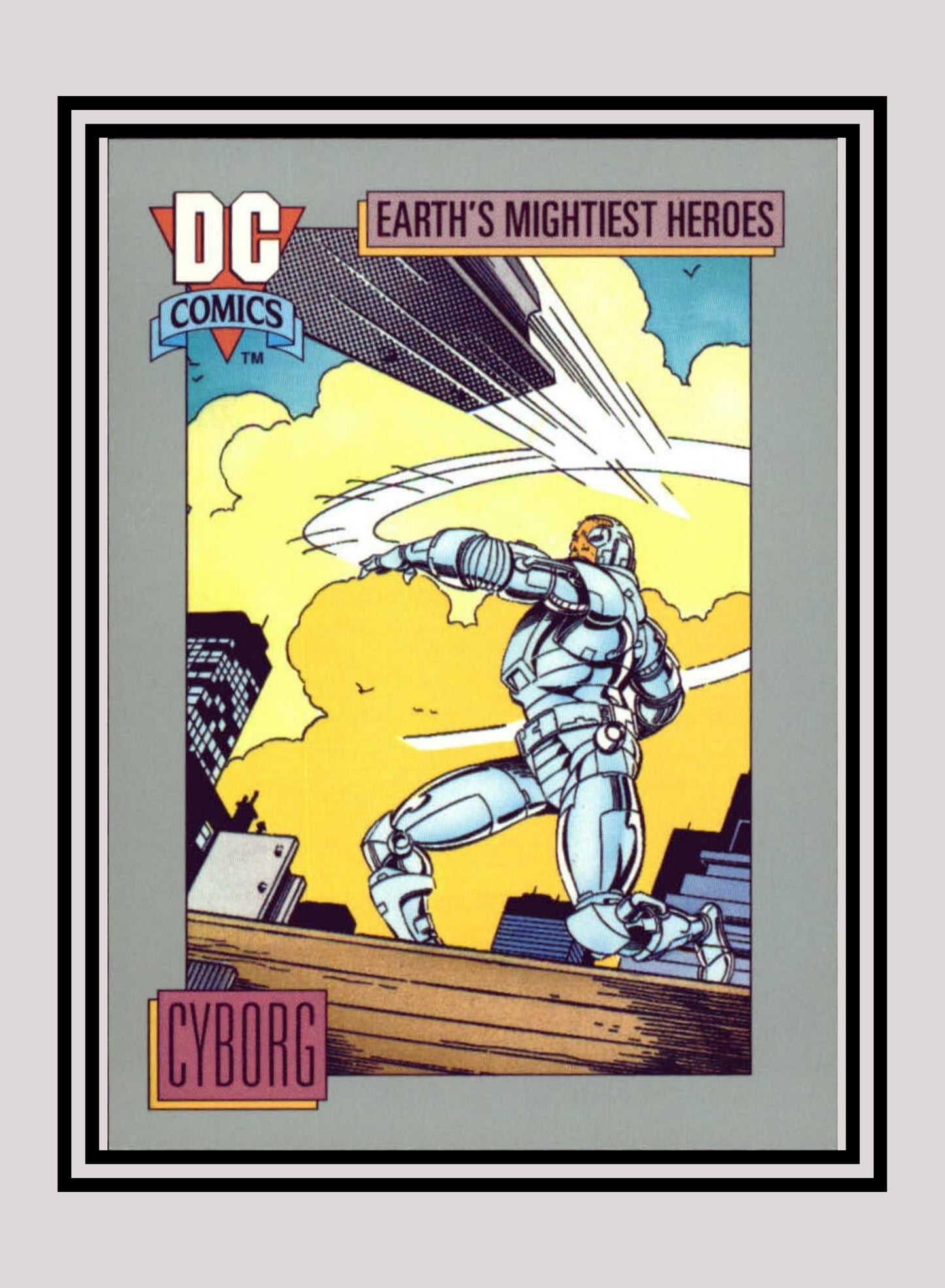 DC! 1x Cyborg - Base (#043 - 1991 Impel DC Cosmic Cards)