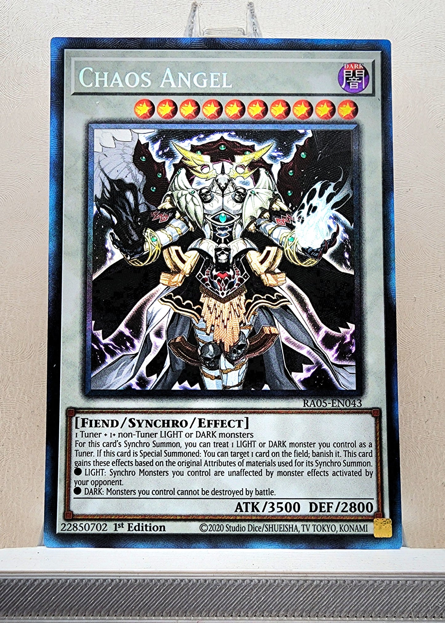 Yugioh! 1x Chaos Angel (RA05 - Prismatic Collectors Rare) 1st Edition