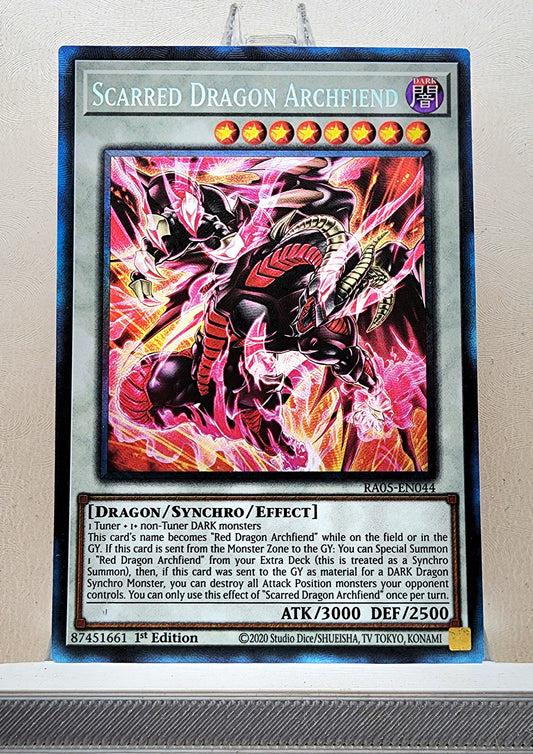 Yugioh! 1x Scarred Dragon Archfiend (RA05 - Prismatic Collectors Rare) 1st Edition