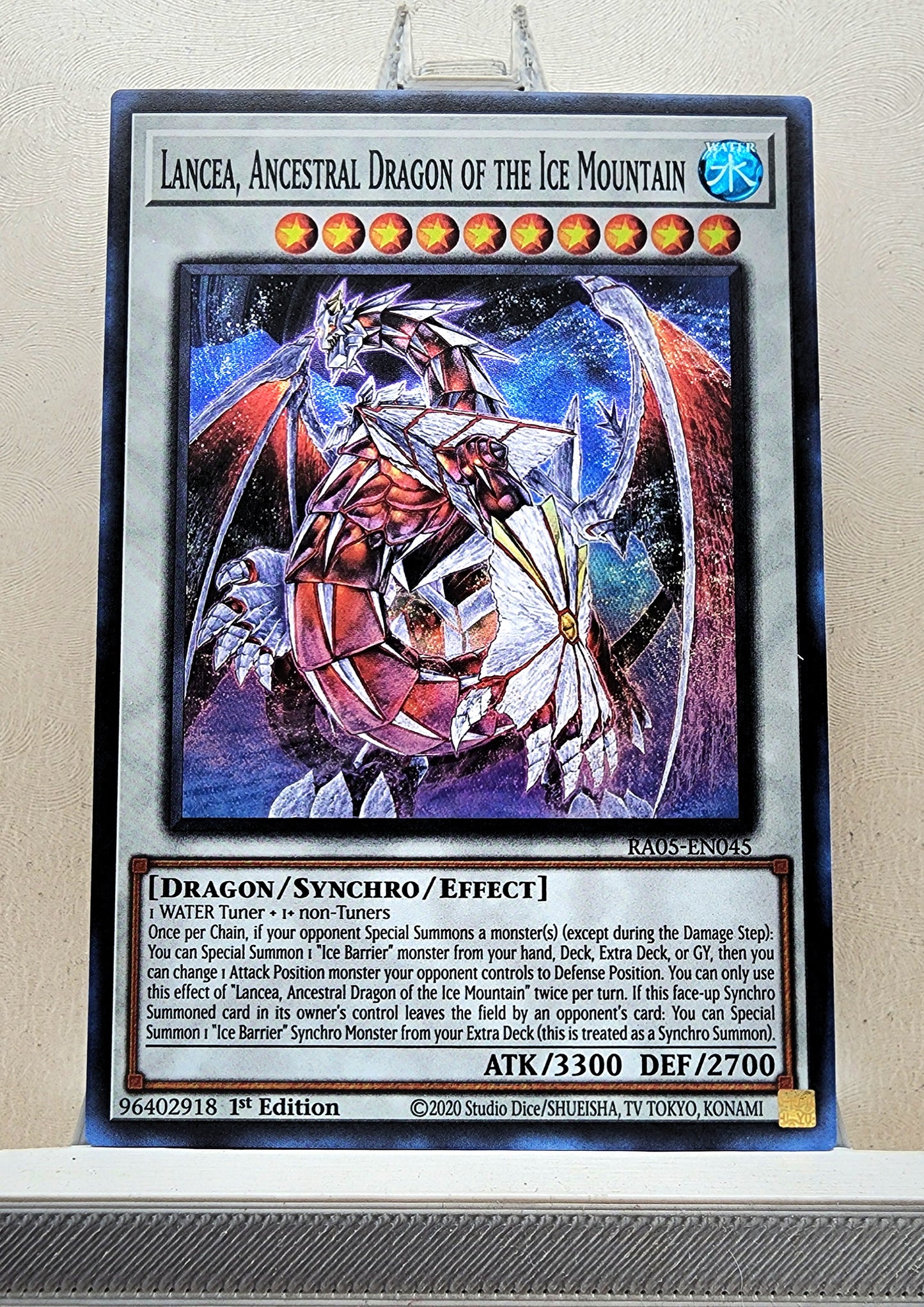 Yugioh! 1x Lancea, Ancestral Dragon of the Ice Mountain (RA05 - Super Rare) 1st Edition