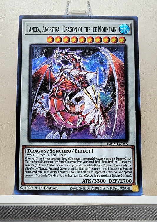 Yugioh! 1x Lancea, Ancestral Dragon of the Ice Mountain (RA05 - Super Rare) 1st Edition