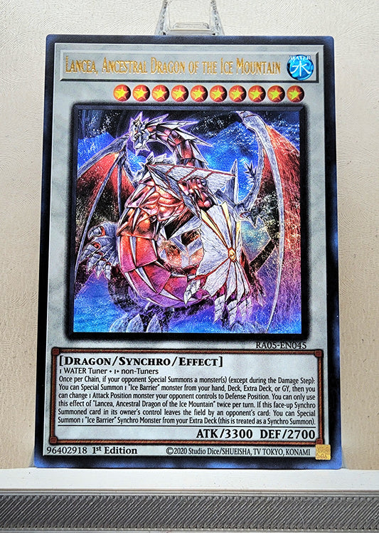 Yugioh! 1x Lancea, Ancestral Dragon of the Ice Mountain (RA05 - Ultra Rare) 1st Edition