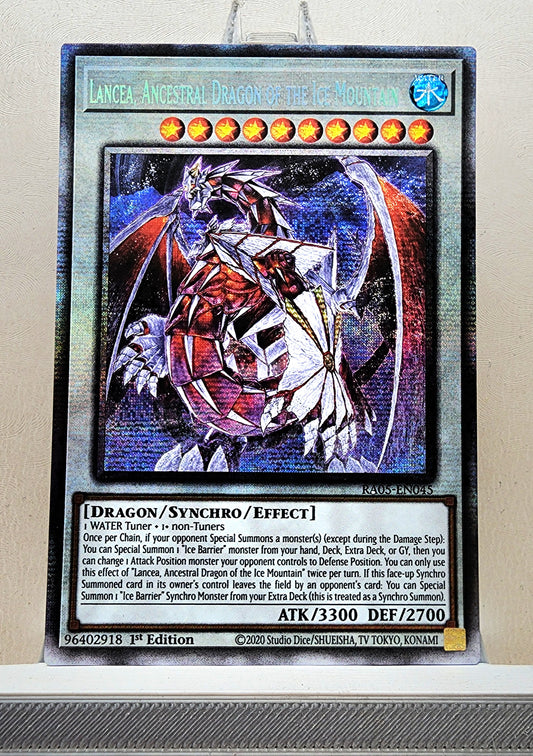 Yugioh! 1x Lancea, Ancestral Dragon of the Ice Mountain (RA05 - Starlight Rare) 1st Edition