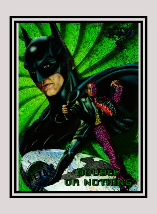 DC! 1x Double or Nothing - Base Metal (#046 - 1995 Fleer Batman Forever Metal)