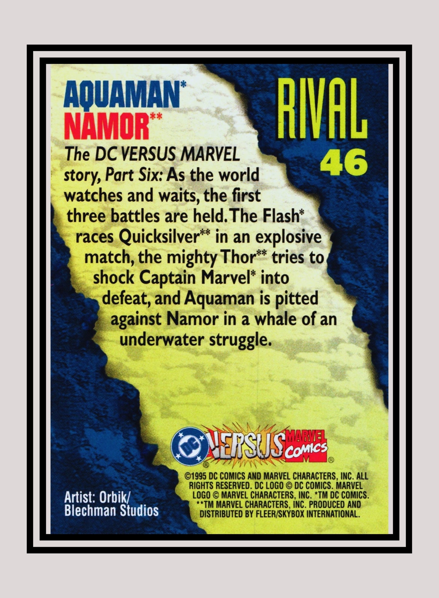 Marvel! 1x Aquaman / Namor - Base (#046 - 1995 Fleer DC vs. Marvel Comics)