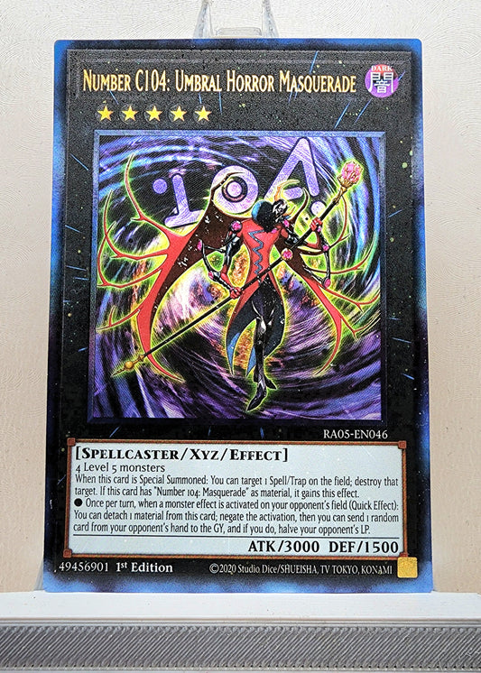 Yugioh! 1x Number C104: Umbral Horror Masquerade (RA05 - Prismatic Ultimate Rare) 1st Edition