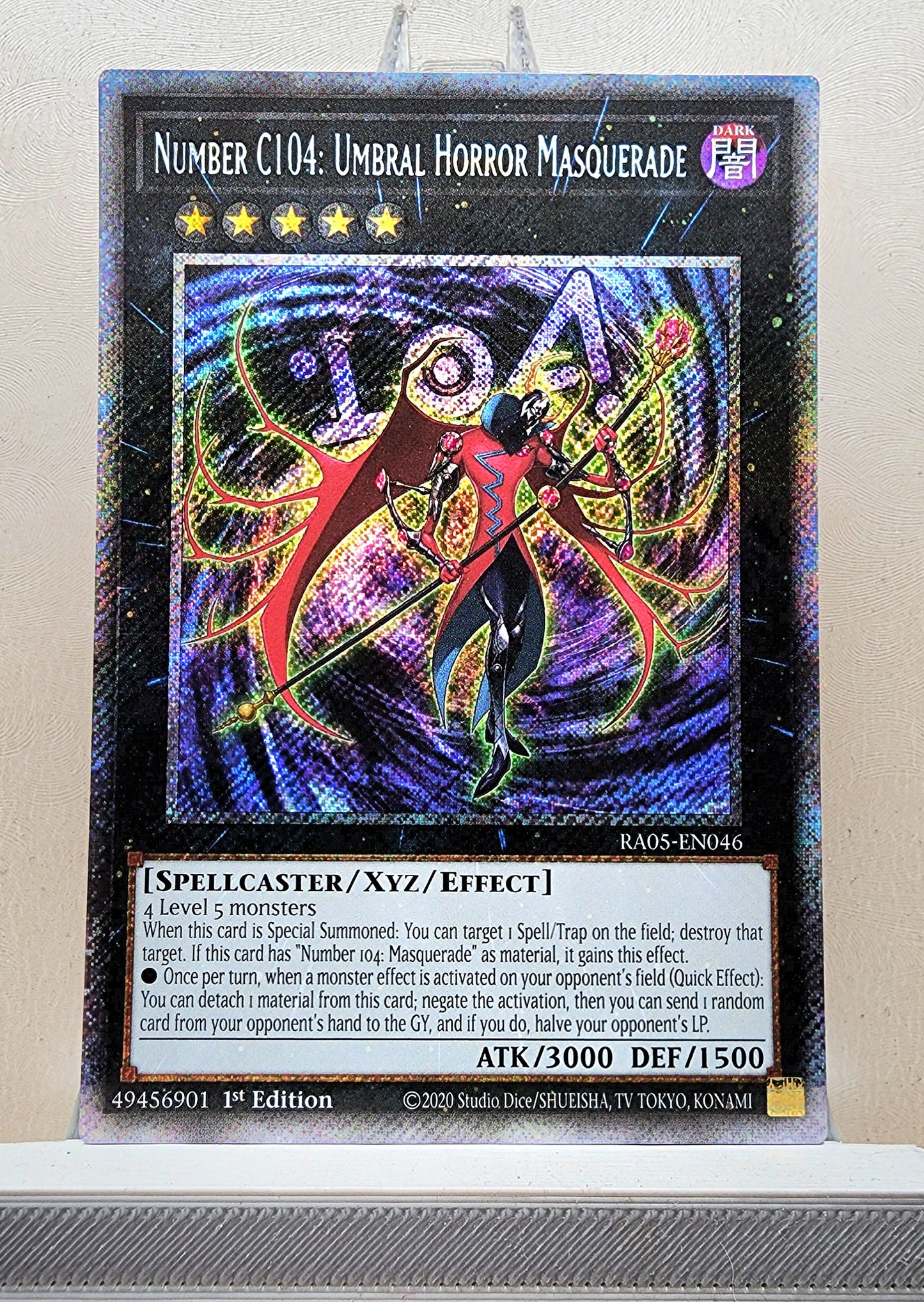 Yugioh! 1x Number C104: Umbral Horror Masquerade (RA05 - Platinum Secret Rare) 1st Edition