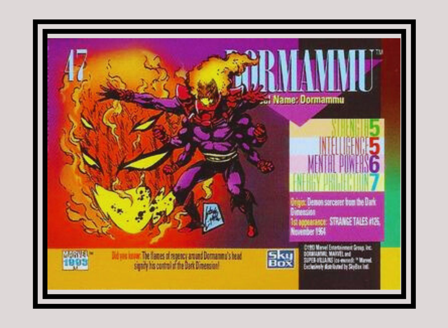 Marvel! 1x Dormammu - Base (#047 - 1993 Skybox Marvel Universe Series 4)