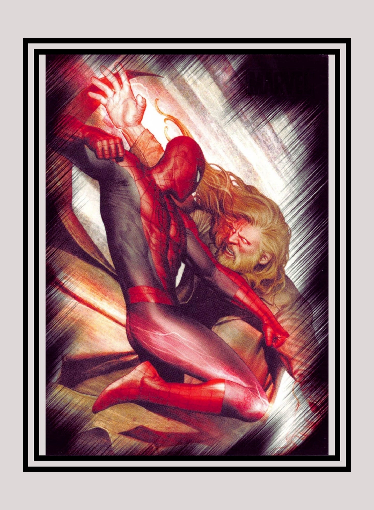 Marvel! 1x Spiderman vs. Kaine - Base (#04 - 2010 Rittenhouse Marvel Heroes & Villains)