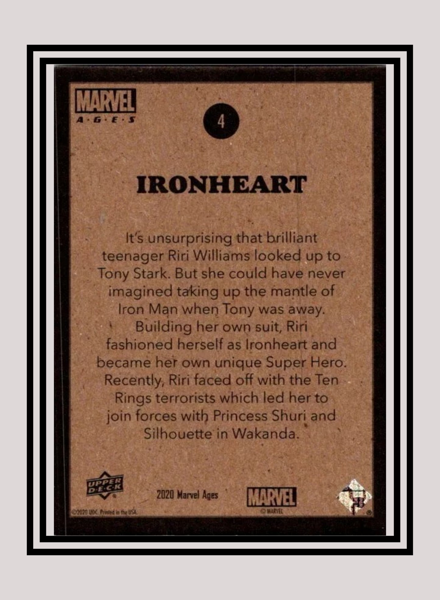 Marvel! 1x Ironheart - Base (#004 - 2020 Upper Deck Marvel Ages)