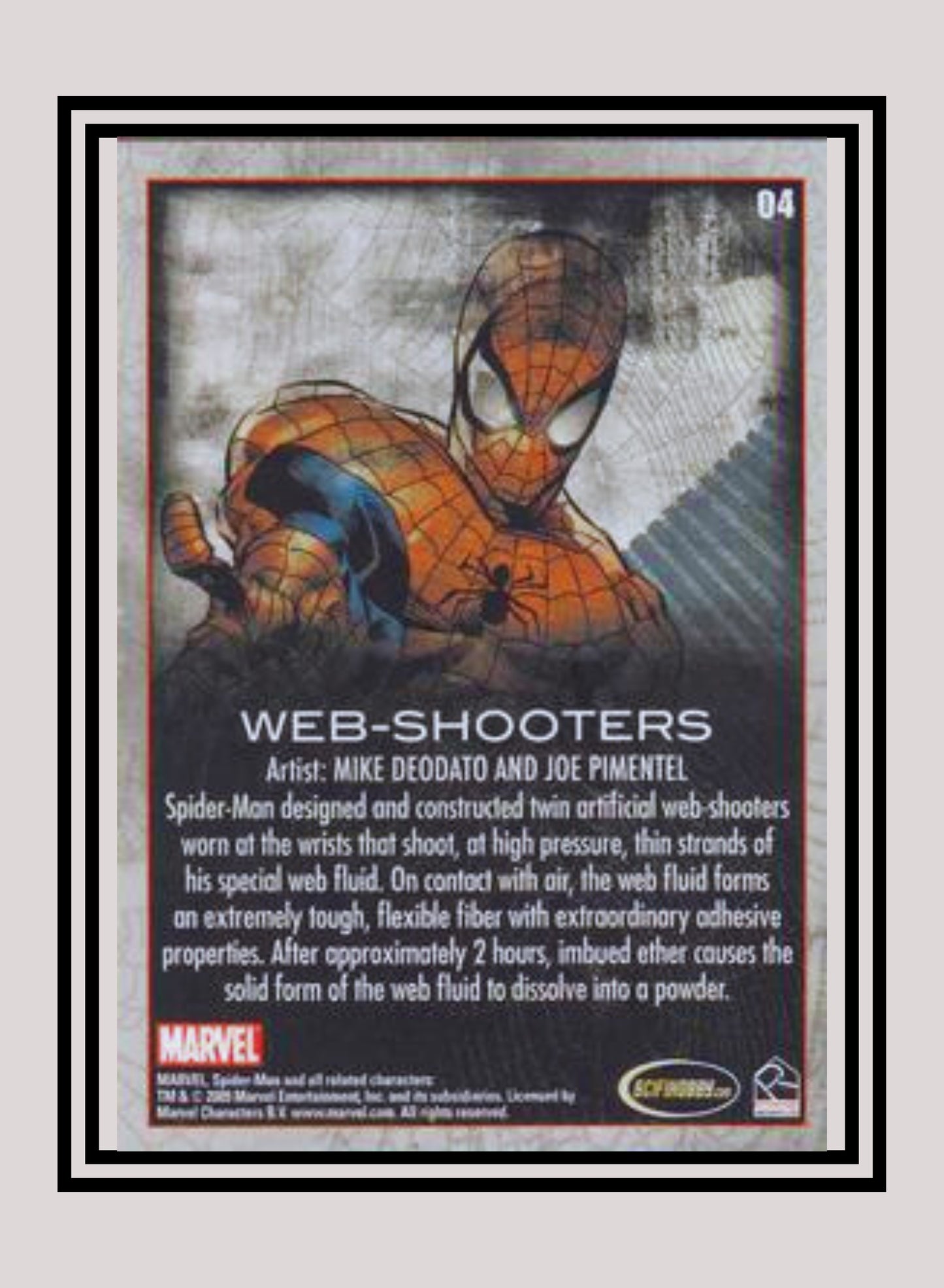 Marvel! 1x Web-Shooters - Base (#04 - 2009 Rittenhouse Spiderman Archives)