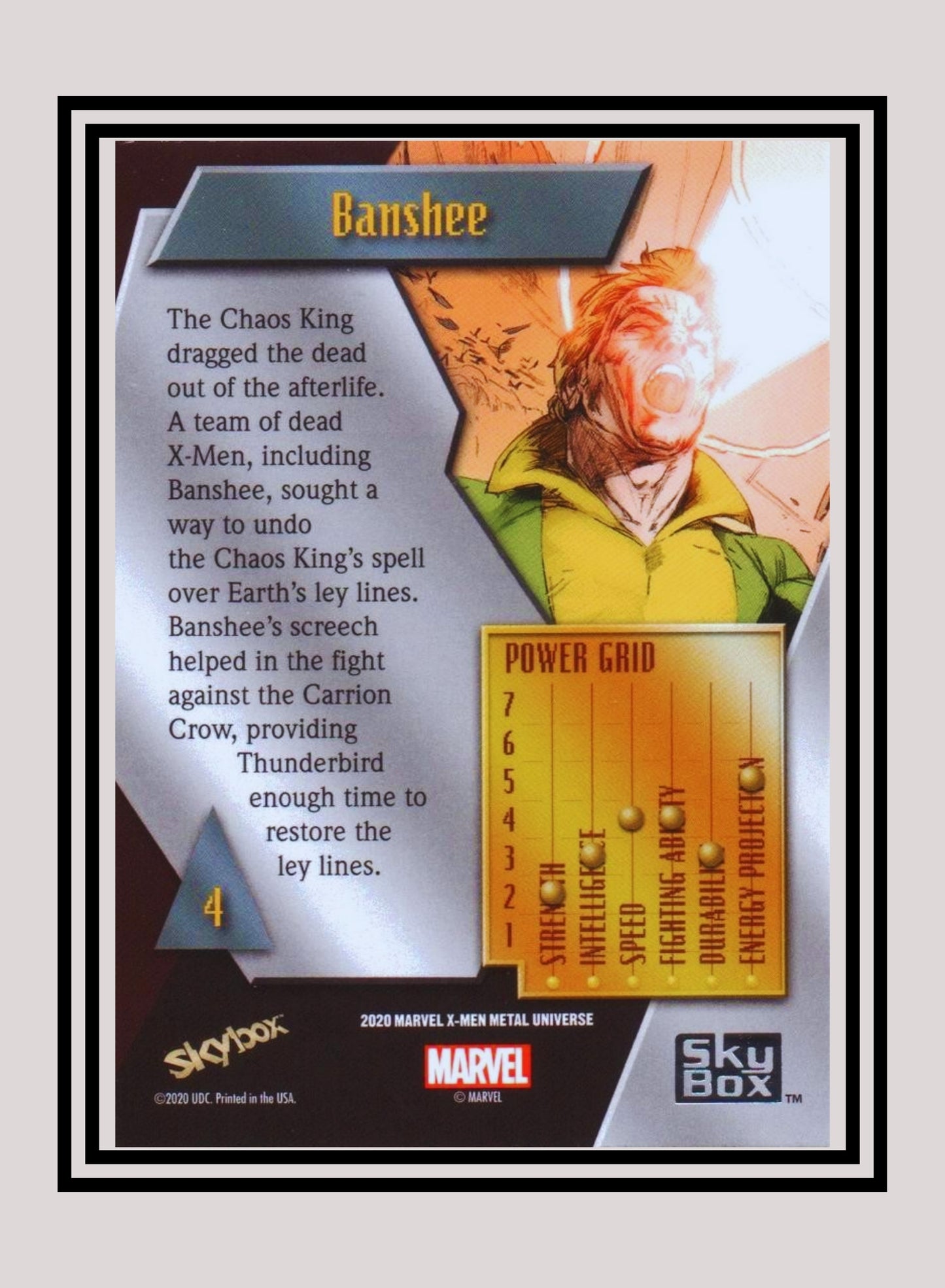 Marvel! 1x Banshee - Base Low Series (#004 - 2021 Upper Deck X-Men Metal Universe)