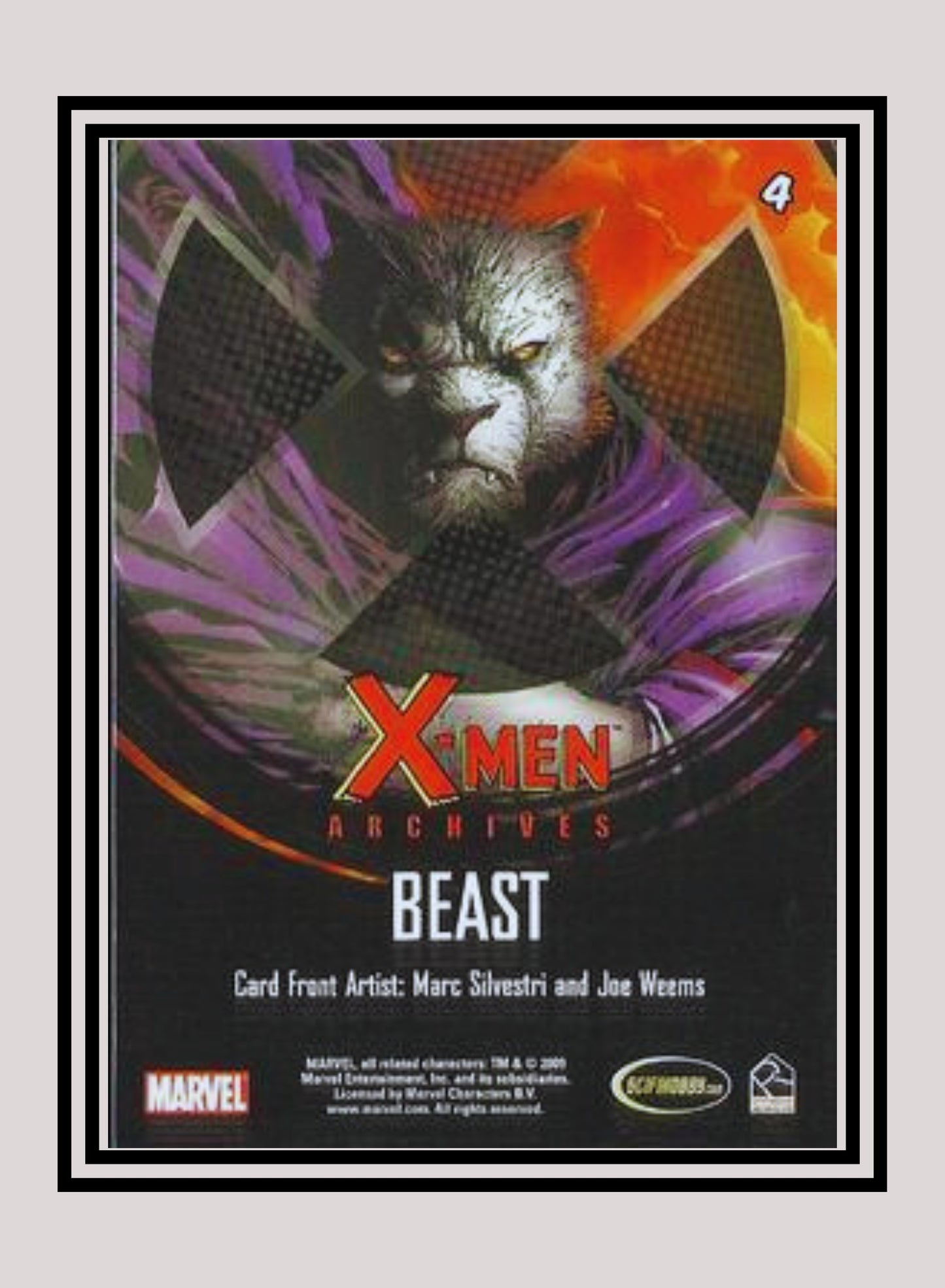 Marvel! 1x Beast - Base (#04 - 2009 Rittenhouse X-Men Archives)