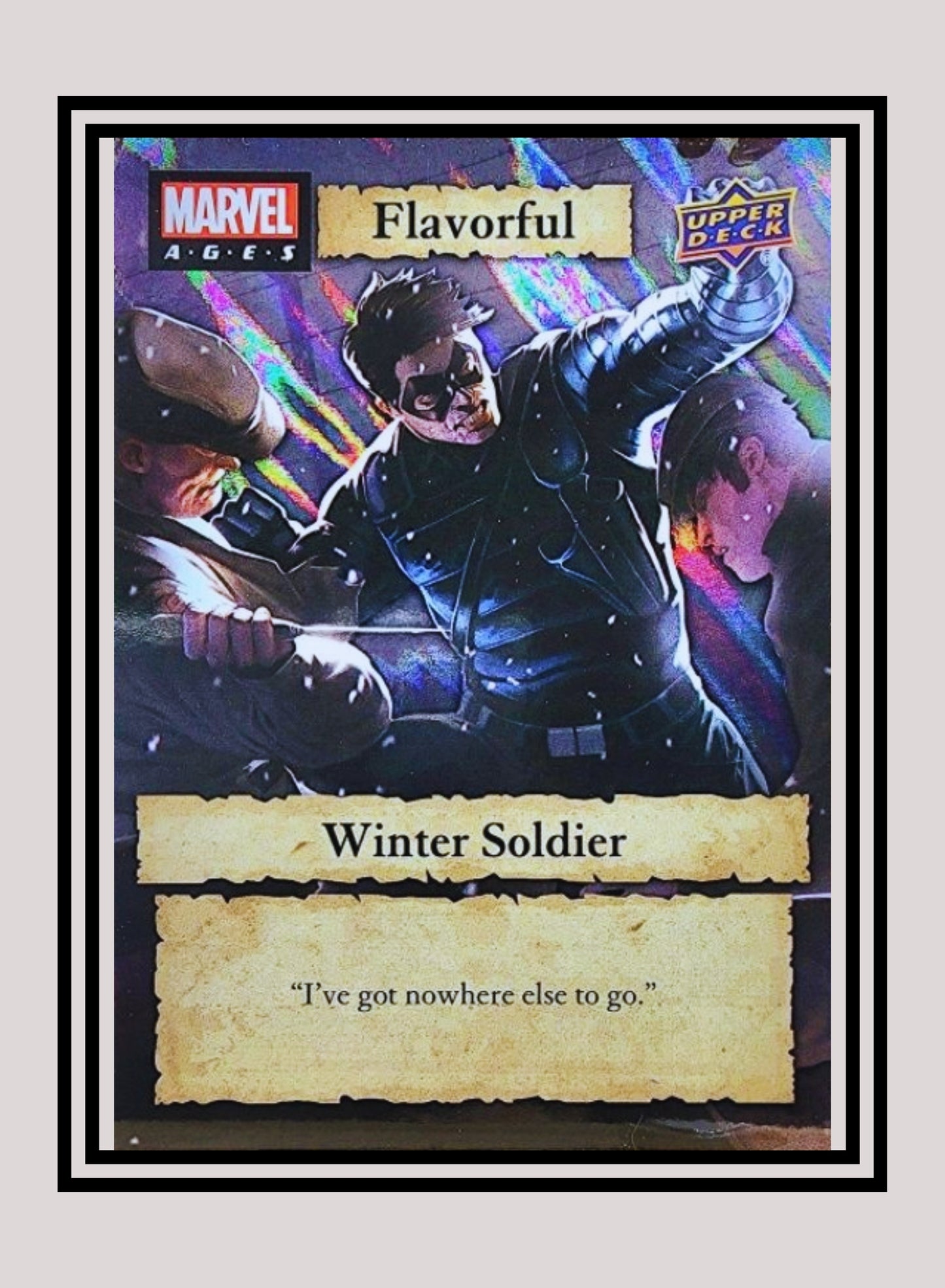 Marvel! 1x Winter Soldier - Prism Refractor Flavorful (F-27 - 2020 Upper Deck Marvel Ages)