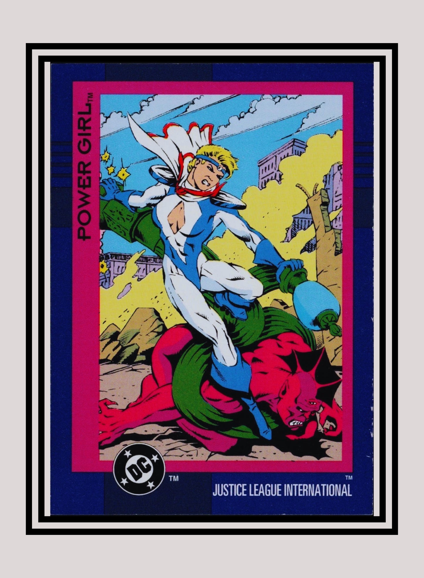 DC! 1x Power Girl - Base (#050 - 1993 Skybox DC Cosmic Teams)