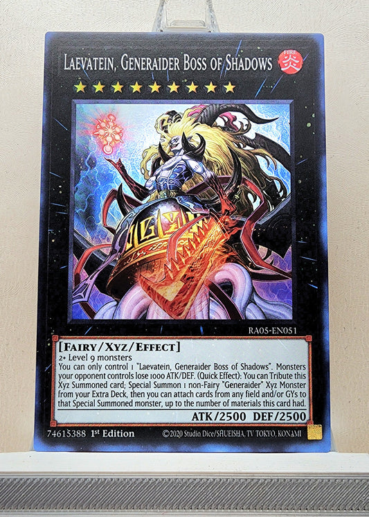 Yugioh! 1x Laevatein, Generaider Boss of Shadows (RA05 - Super Rare) 1st Edition
