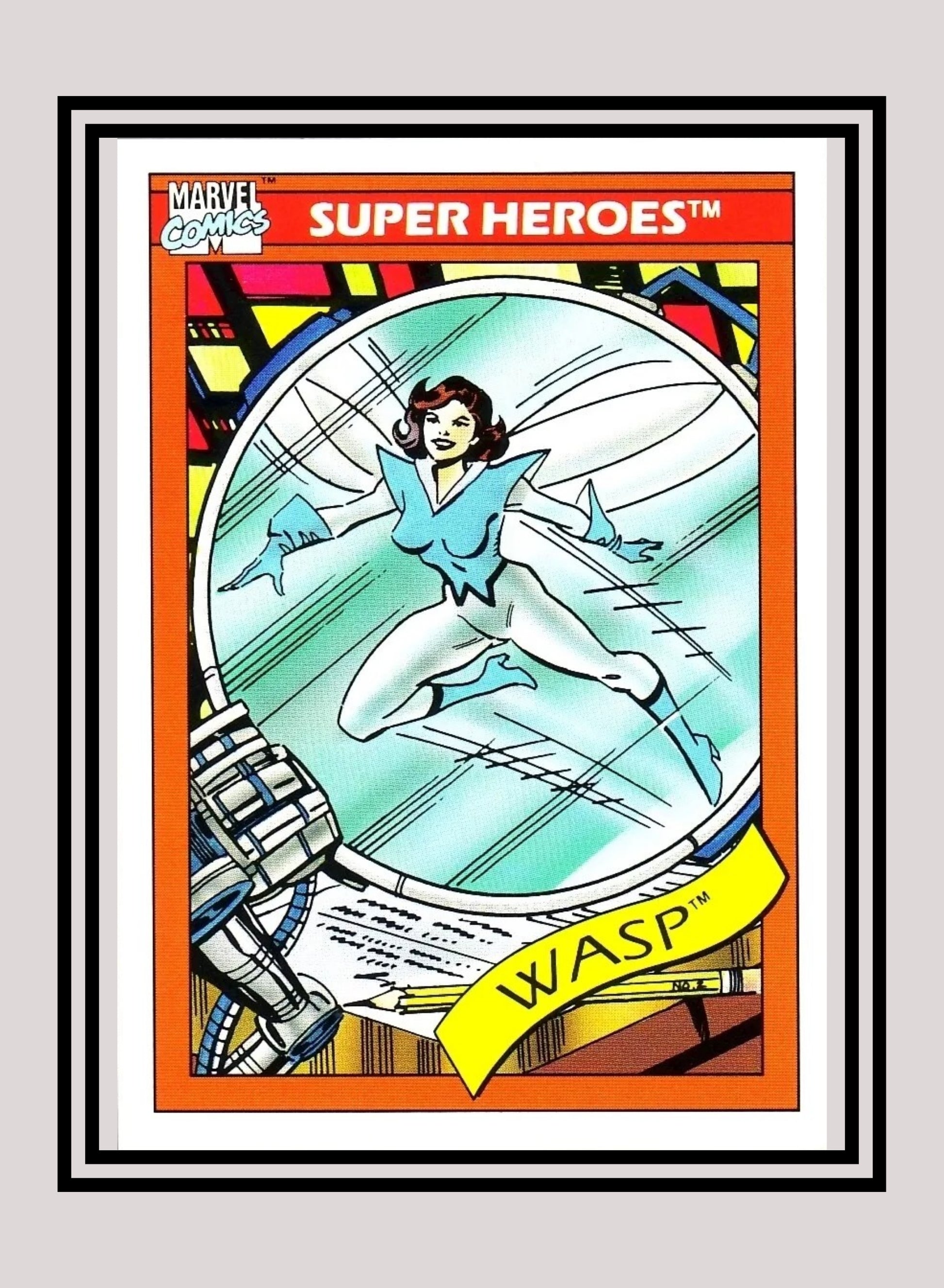 Wasp Base Marvel! 1x Wasp - Base (#051 - 1990 Impel Marvel Universe Series I ...