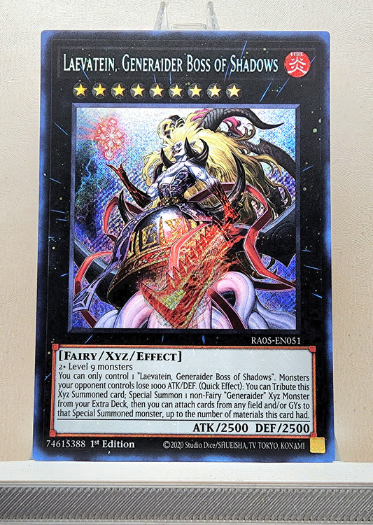 Yugioh! 1x Laevatein, Generaider Boss of Shadows (RA05 - Secret Rare) 1st Edition