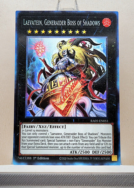 Yugioh! 1x Laevatein, Generaider Boss of Shadows (RA05 - Prismatic Collectors Rare) 1st Edition