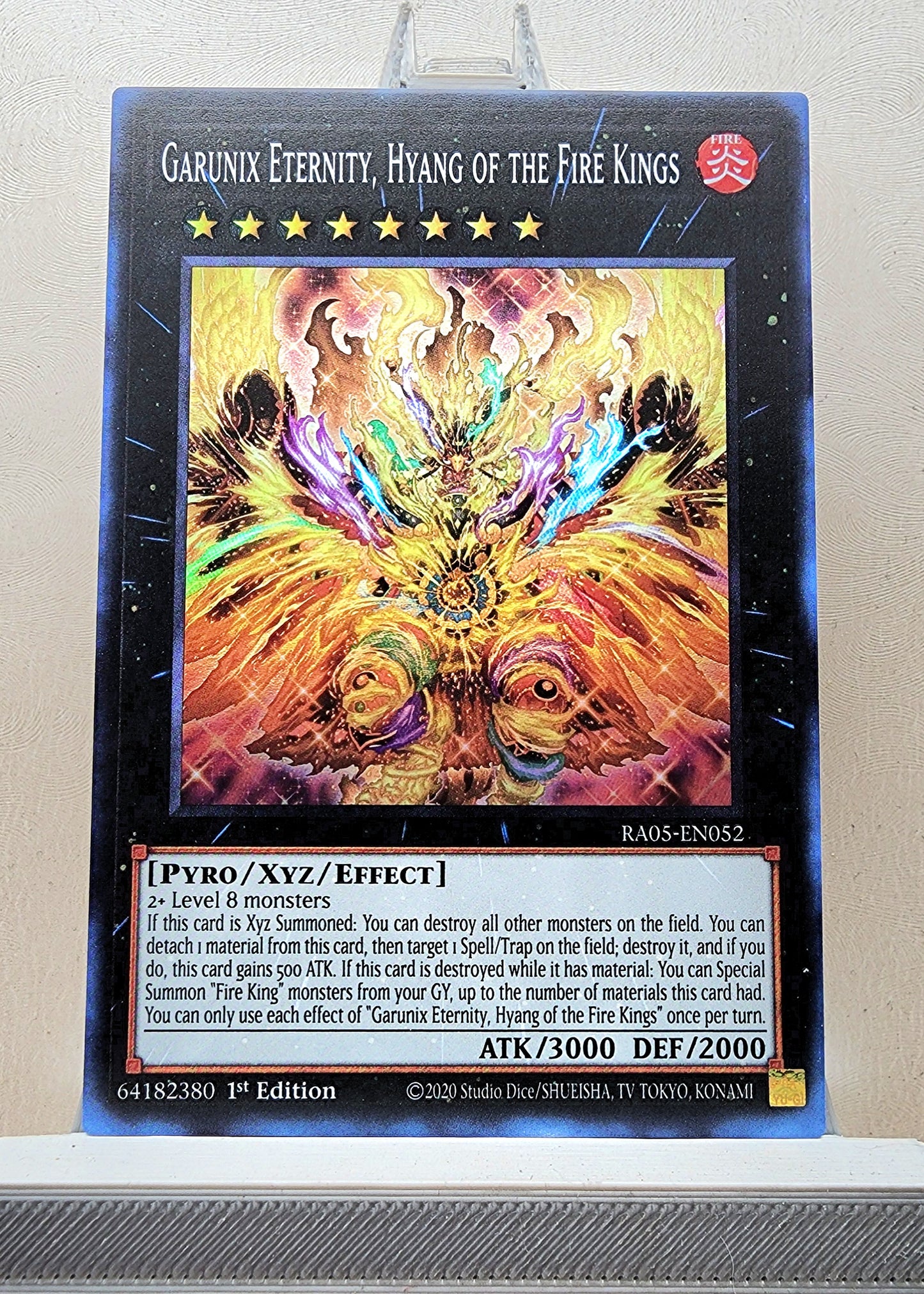 Yugioh! 1x Garunix Eternity, Hyang of the Fire Kings (RA05 - Super Rare) 1st Edition