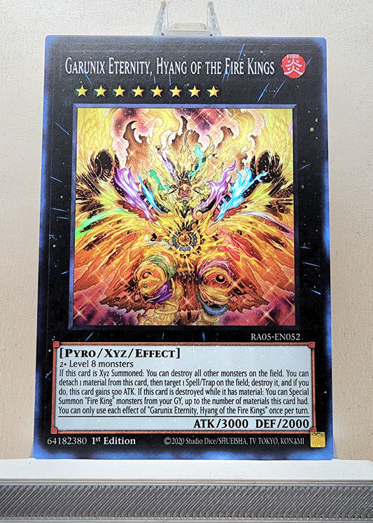 Yugioh! 1x Garunix Eternity, Hyang of the Fire Kings (RA05 - Super Rare) 1st Edition
