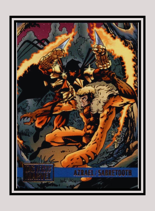 Marvel! 1x Azrael vs. Sabretooth - Base (#052 - 1995 Fleer DC vs. Marvel Comics)