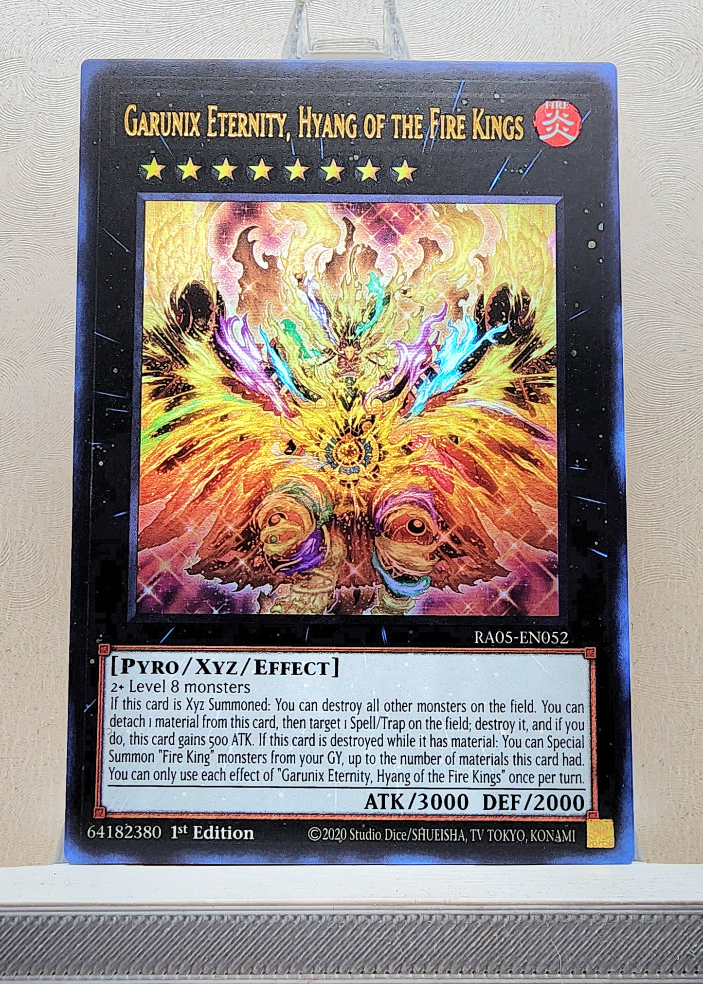Yugioh! 1x Garunix Eternity, Hyang of the Fire Kings (RA05 - Ultra Rare) 1st Edition
