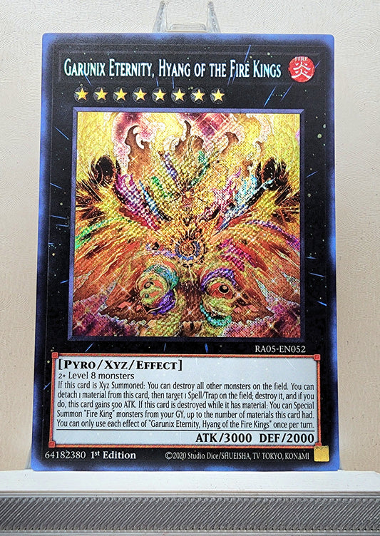 Yugioh! 1x Garunix Eternity, Hyang of the Fire Kings (RA05 - Secret Rare) 1st Edition