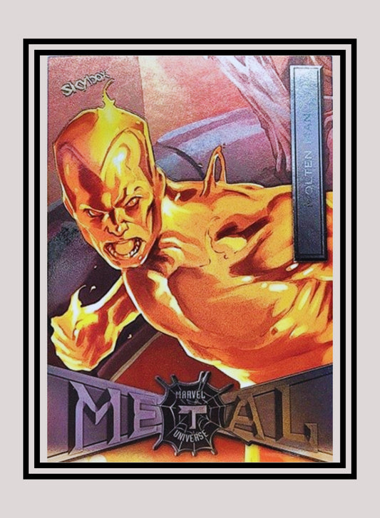 Marvel! 1x Molten Man - Base Low Series (#054 - 2021 Upper Deck Spiderman Metal Universe)