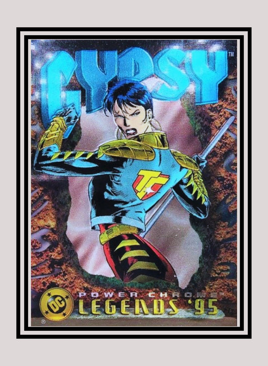 DC! 1x Gypsy - Power Chrome (#054 - 1995 SkyBox DC Power Chrome Legends)