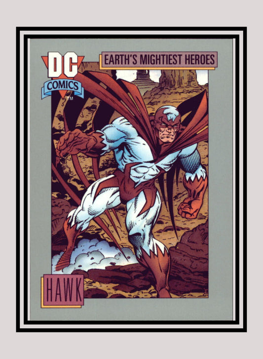 DC! 1x Hawk - Base (#055 - 1991 Impel DC Cosmic Cards)