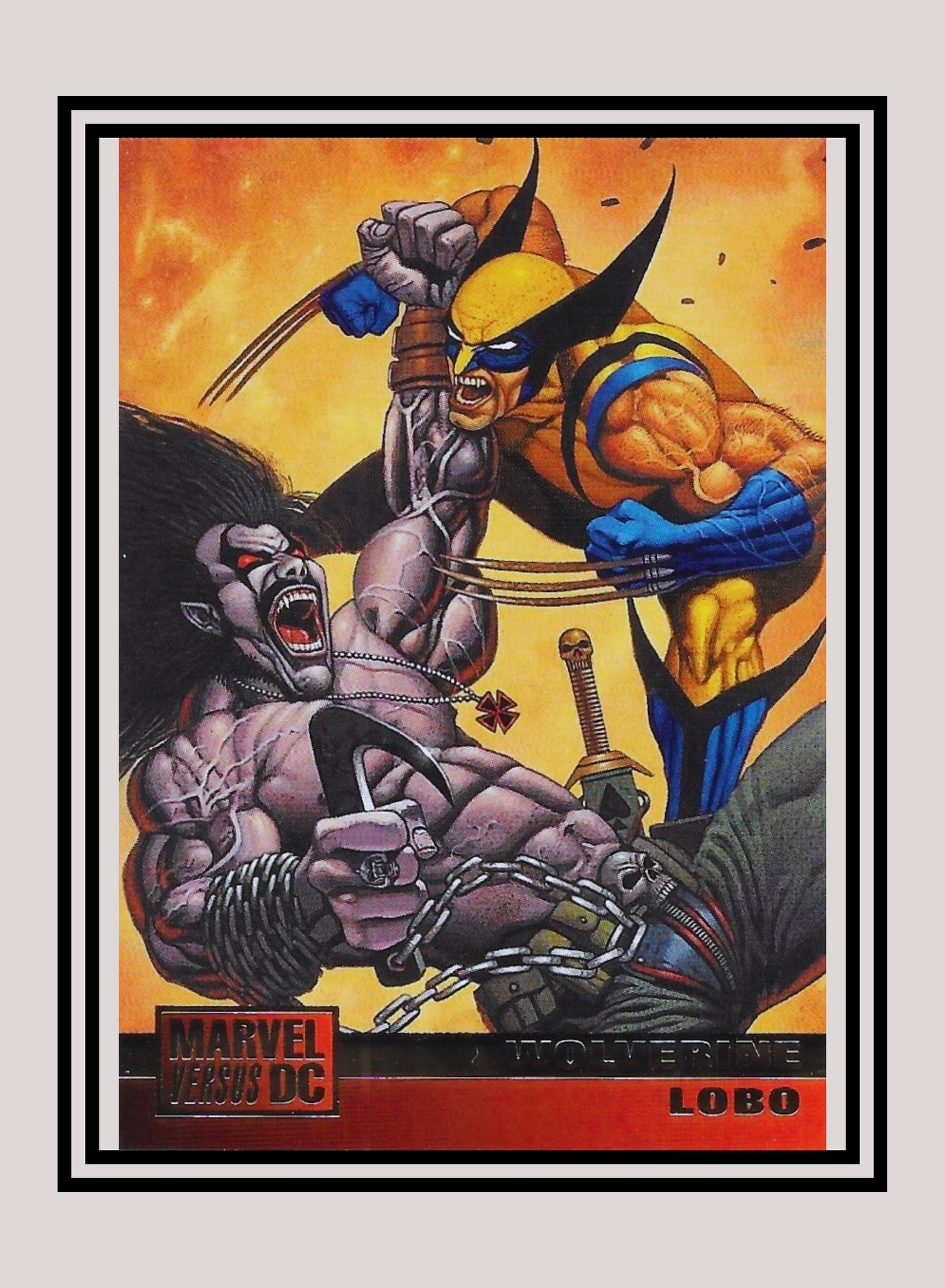 Marvel! 1x Wolverine / Lobo - Base (#055 - 1995 Fleer DC vs. Marvel Comics)