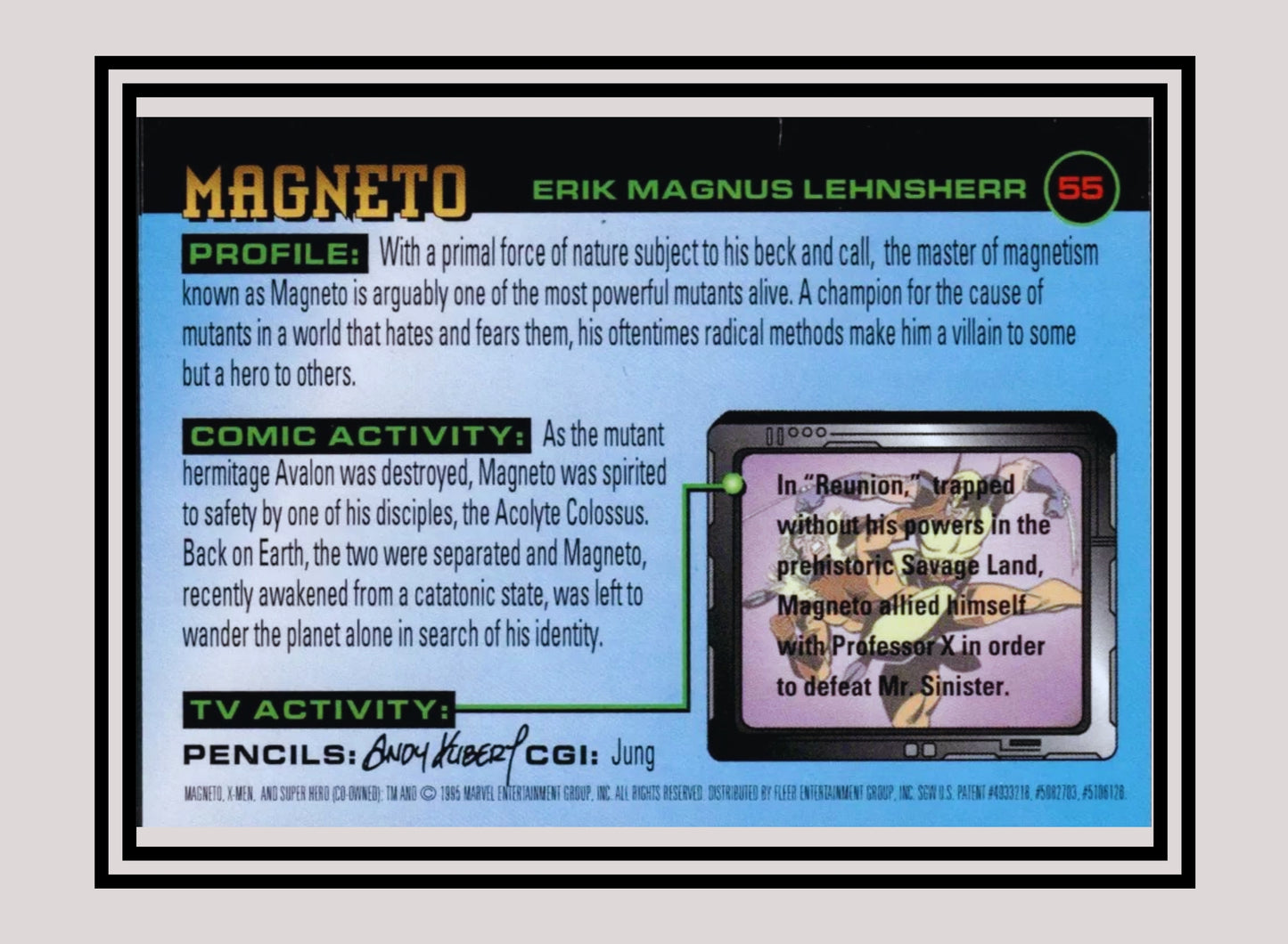 Marvel! 1x Magneto - Base (#055 - 1996 Fleer X Men)