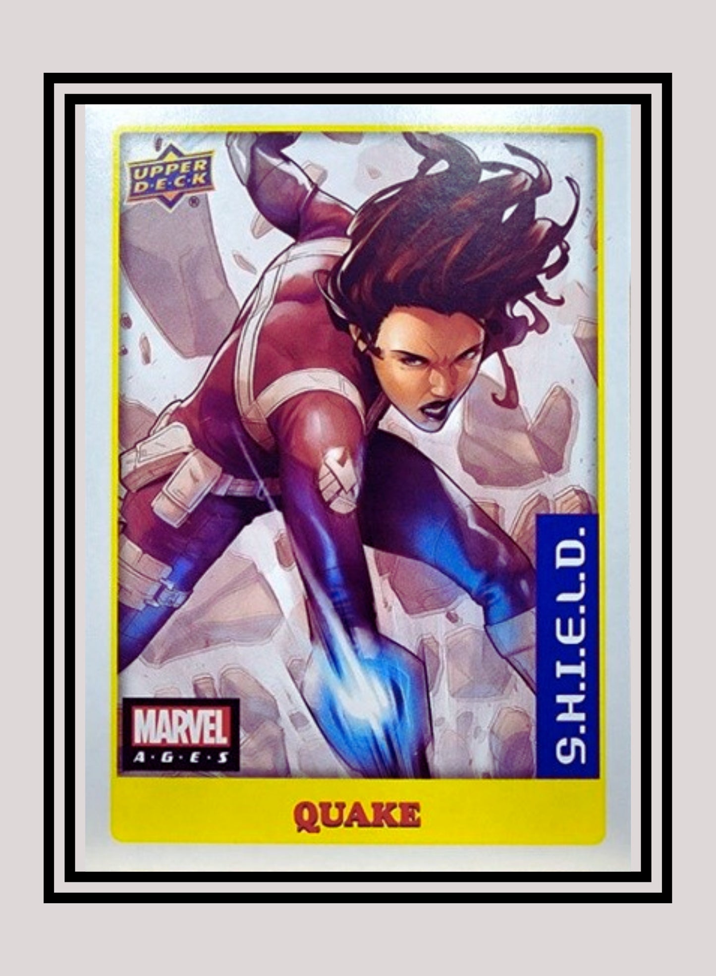 Marvel! 1x Quake - Sticker (#055 - 2020 Upper Deck Marvel Ages)