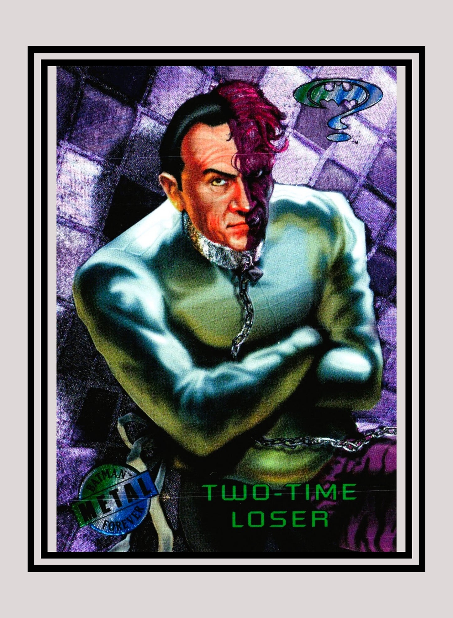 DC! 1x Two-Time Loser - Base Metal (#056 - 1995 Fleer Batman Forever Metal)